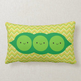 Kawaii Peas in a Pod Lumbar Pillow