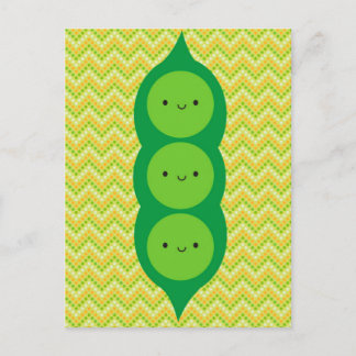 Kawaii Peas in a Pod Postcard