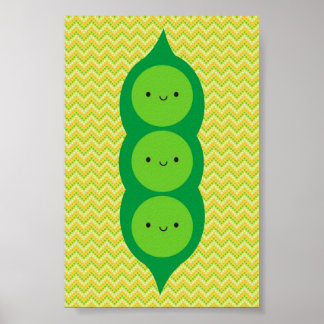 Kawaii Peas in a Pod Poster