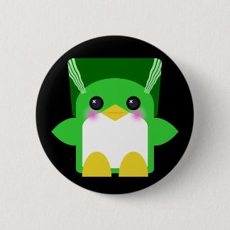 Kawaii Penguin Bride Of Frankenstein Button