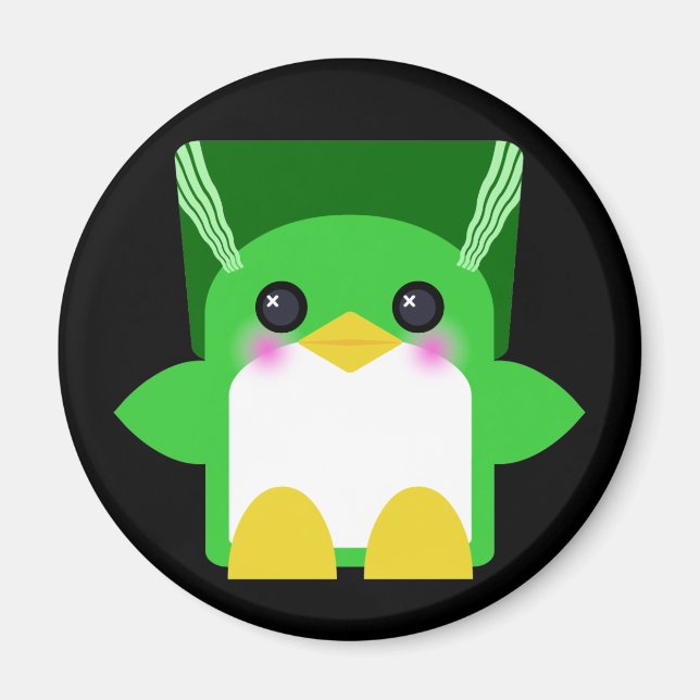 Kawaii Penguin Bride Of Frankenstein Magnet (Front)