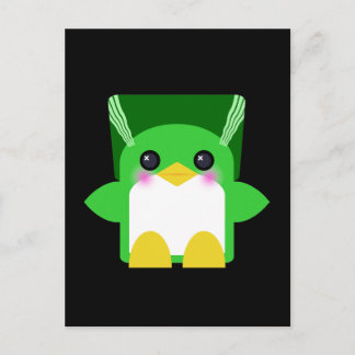 Kawaii Penguin Bride Of Frankenstein Postcard