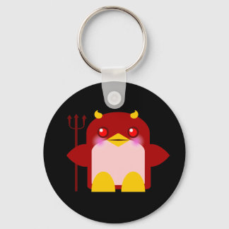 Kawaii Penguin Devil Halloween Keychain