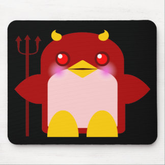 Kawaii Penguin Devil Halloween Mouse Pad