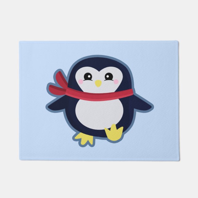 Kawaii penguin doormat (Front)