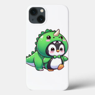 Kawaii Penguin in Dino Disguise iPhone 13 Case