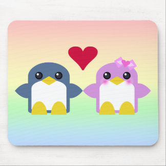 kawaii penguin love sweety tweety mouse pad