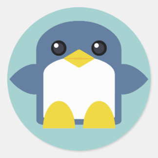 kawaii penguin sweety tweety classic round sticker