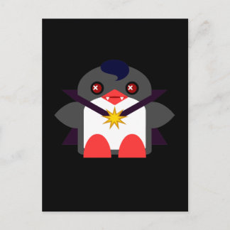 Kawaii Penguin Vampire Postcard