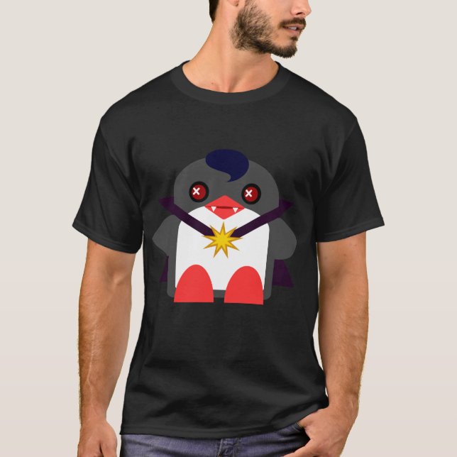Kawaii Penguin Vampire T-Shirt (Front)