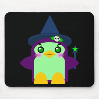 Kawaii Penguin Witch Mouse Pad