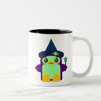 Kawaii Penguin Witch Two-Tone Coffee Mug