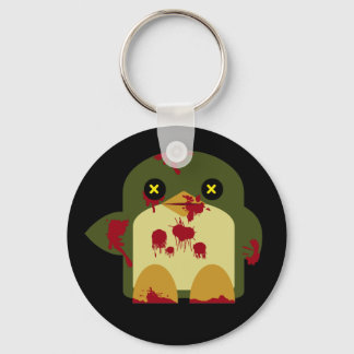 Kawaii Penguin Zombie Gruesome Horror Keychain