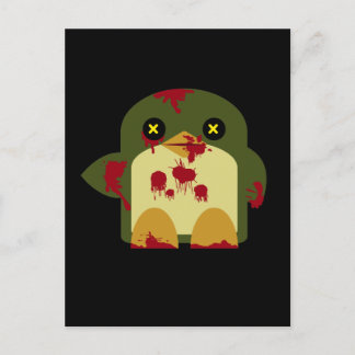 Kawaii Penguin Zombie Gruesome Horror Postcard