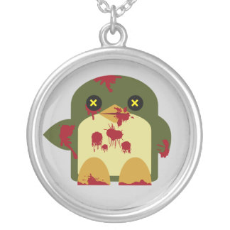Kawaii Penguin Zombie Sterling Silver Necklace