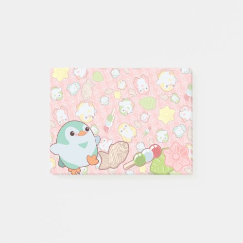 Kawaii Penguins and Wagashi Post_it Notes