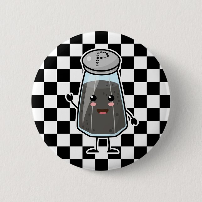 Kawaii Pepper Shaker: Best Friends Forever BFF Button (Front)