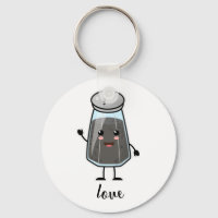 Kawaii Pepper Shaker: Love (forever) Keychain