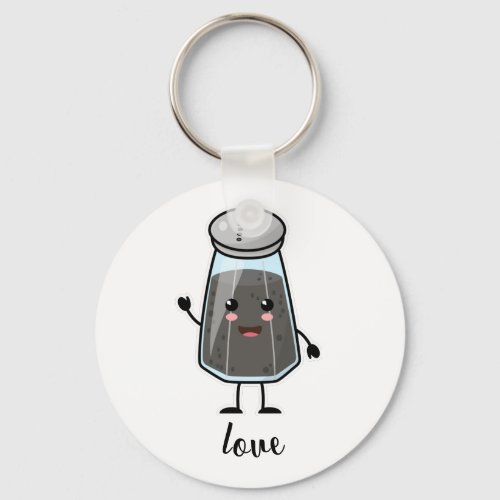 Kawaii Pepper Shaker Love forever Keychain