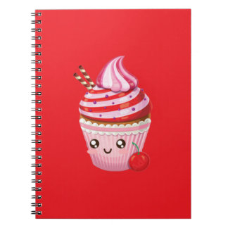 Kawaii Peppermint Surprise Cupcakes Throw Pillow Notebook