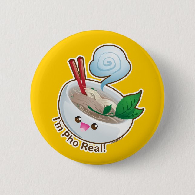 Kawaii Pho Real Button (Front)