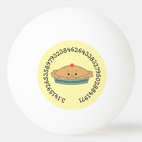 Kawaii Pi Pie Ping Pong Ball