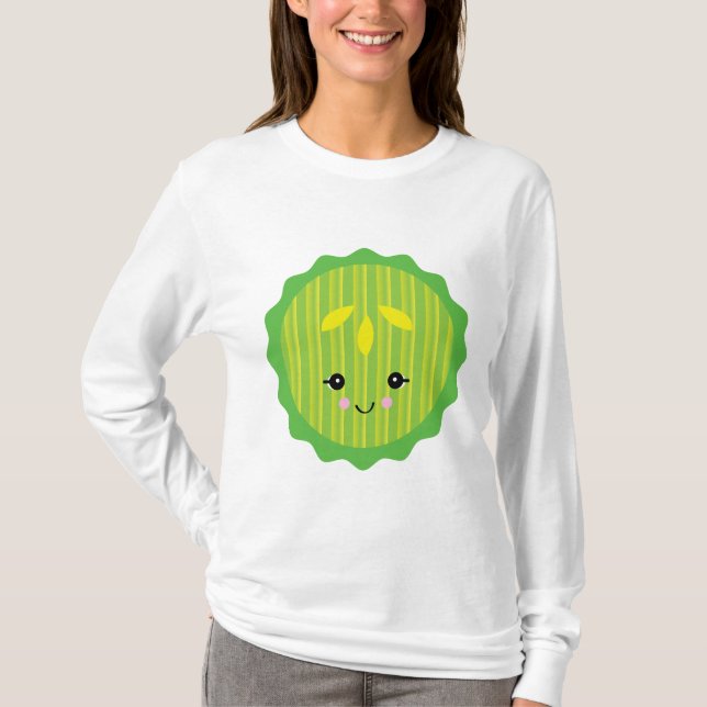 kawaii pickle slice T-Shirt (Front)