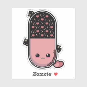 Kawaii Pill Love Sick  Sticker
