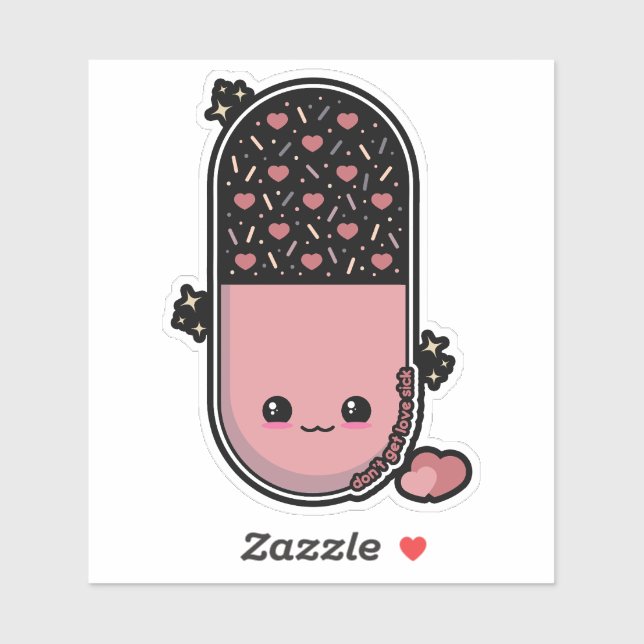 Kawaii Pill Love Sick  Sticker (Sheet)