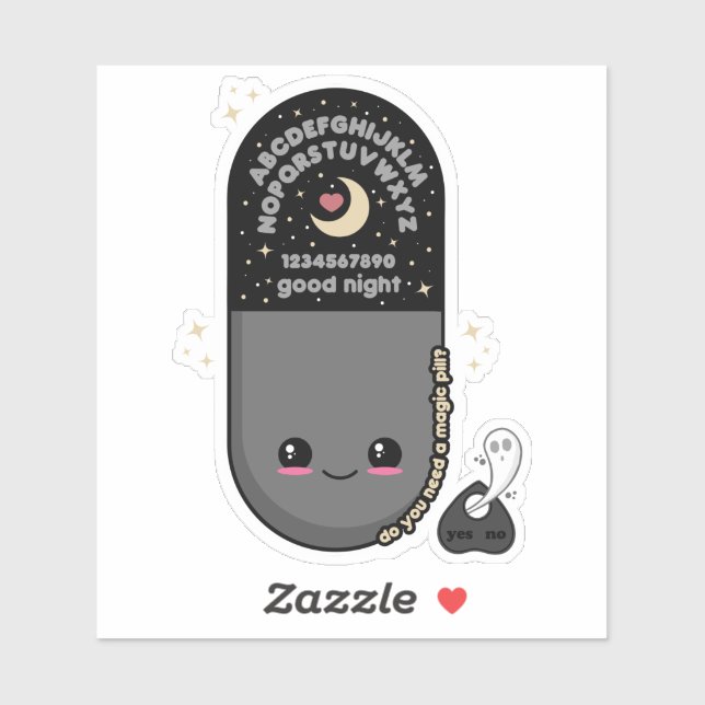 Kawaii Pill Spirit's Board  Sticker (Sheet)