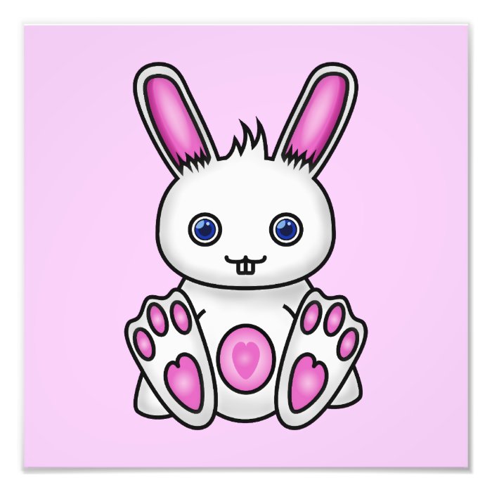 Kawaii Pink Bunny Art Photo