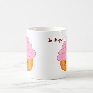 Kawaii pink color cute cupcake coffee mug