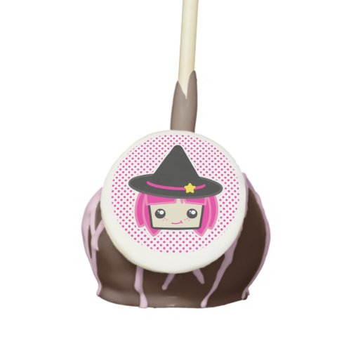 Kawaii Pink Haired Witch Cake Pops