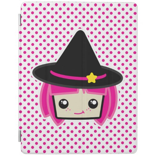 Kawaii Pink Haired Witch iPad Case