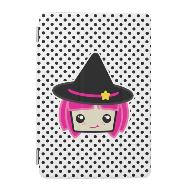 Kawaii Pink Haired Witch iPad Mini Case (Front)