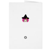 Kawaii Pink Haired Witch Note Card (Back)