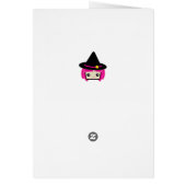 Kawaii Pink Haired Witch Note Card (Back)