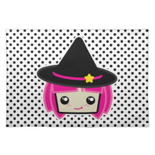 Kawaii Pink Haired Witch Placemat