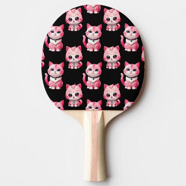 Kawaii Pink Kitty Cats Design  Ping Pong Paddle (Front)