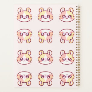 Kawaii Pink Kitty Daily Planner - Cute Coquette