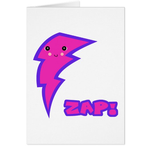 kawaii pink lightning bolt cards (Front)
