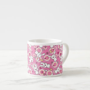 kawaii pink pattern espresso cup