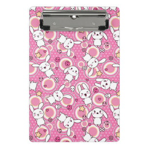 kawaii pink pattern mini clipboard