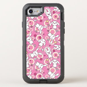kawaii pink pattern OtterBox defender iPhone SE/8/7 case