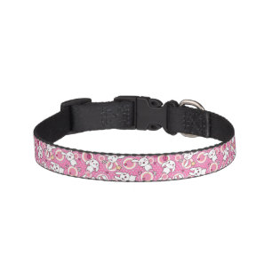 kawaii pink pattern pet collar