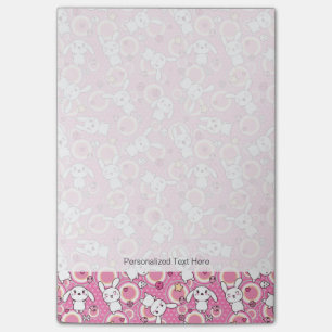 kawaii pink pattern post-it notes