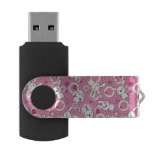 kawaii pink pattern USB flash drive