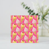 Kawaii pink pattern with strawberry ice cream  (Standing Front)