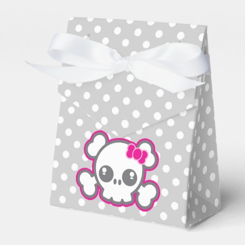 Kawaii Pink Ribbon Skull Gift Box