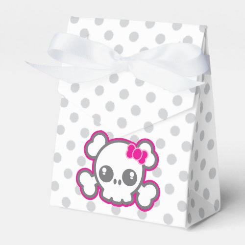 Kawaii Pink Ribbon Skull Gift Box